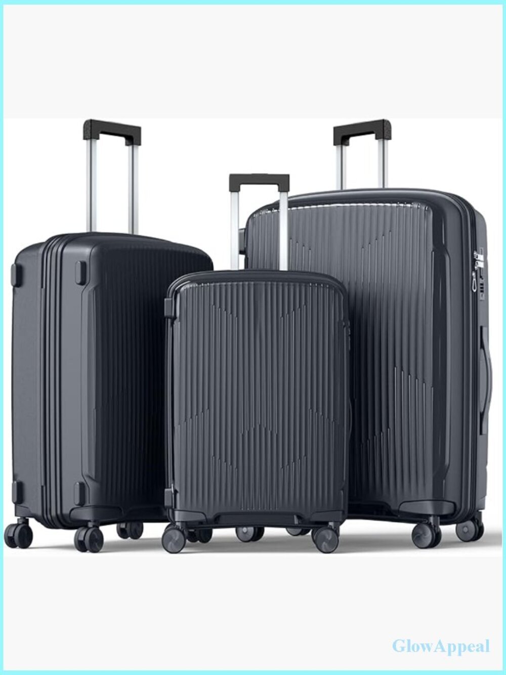 3-Piece Hardside Expandable Luggage Set with Spinner Wheels
